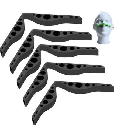 Walkfb 3/5/10 pieces of fog-free accessories for masks glasses silicone anti-fog nose bridge pads anti-fitting silicone nose bridge prevents fitting of glasses from fitting (color: black size 10 PCs black