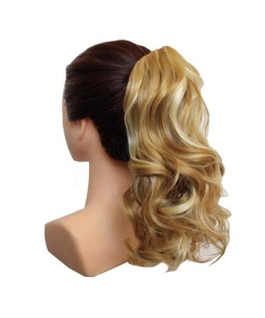 Short Wavy Ponytail Extensions Synthetic Claw Ponytail 40cm 90g Brown Black Ladies Wig 16inches 27H613