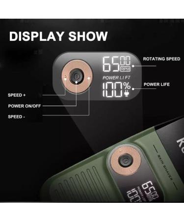 Men's Rechargeable Cordless Electric Shaver LCD Double-Blade Razor & Hairdressing Scissors - Green - International Shipping Available - Buy Online on GoSupps.com