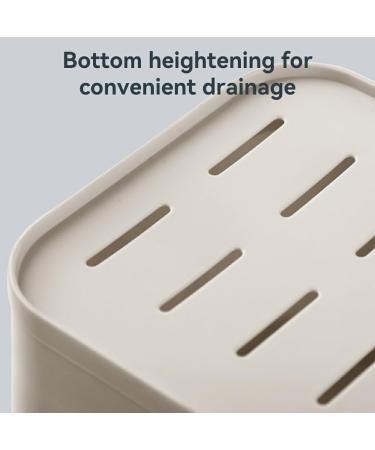 Dijiusidy Portable Shower Basket - Versatile Plastic Cleaning Bag with Handle for Bathroom & Household Storage - Ideal for Warehouse Organization - White - Buy Online on GoSupps.com