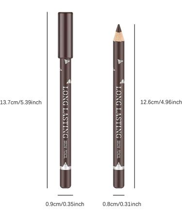 Mysense 12 PCS Dark Brown Eyebrow Pencil Set Waterproof Eyebrow Pen Long Lasting Eyeliner Professional Eye Makeup Brow Tint Pen(Dark Brown-12PC) - Buy Online on GoSupps.com