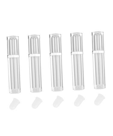 CALLARON 5pi ces Lot de Tubes Carr s Vides pour Gloss avec Support de Conditionnement Couvercle Argent