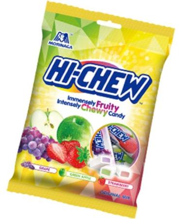 Morinaga Hi-Chew Fruit Flavour Soft Candy Sweets Snacks - Exotic Fruits + Grape Green Apple & Strawberry 100g (Pack of 2) - Buy Online on GoSupps.com