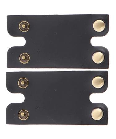 Hapinary 2st razor-head storage cover Protection cover Leather bag Razor Razor cover Leder cover for manual shaving head old-fashioned safety mask knife head headhole 8.5x4.5cm