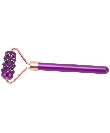 18 Germanium Stones Face Massage Roller - Portable Facial Care Tool for Home & Gifts | Purple - Buy Online on GoSupps.com