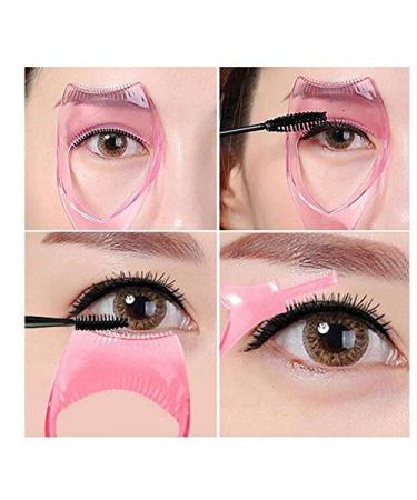 2Pcs Pink Blue 3-in-1 Makeup Eyelash Tools - Mascara Protector Applicator & Comb | Perfect Cosmetic Tool for Upper & Lower Lashes - Buy Online on GoSupps.com