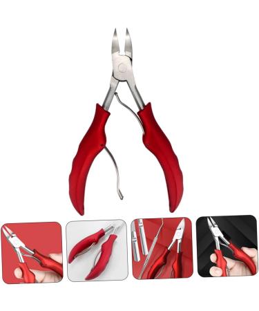 Mikinona 1pc Nail Clippers Nail Kit Nail Tool Skin Pliers Nail Grooming Plier Manicure Nipper Pedicure Kit Bevel Trimmer Groove Clamp Stainless Steel Red Modify Dead Skin Scissors - Buy Online on GoSupps.com