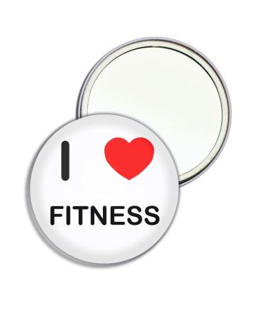 I Love Fitness - 77mm Round Compact Mirror
