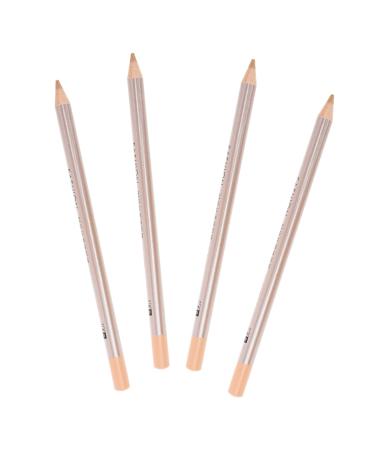 BIUDECO 4pcs Concealer Pen Make up Concealer for Face Cover up Makeup Concealer Wooden Spot Eyebrow Pencil 16x0.8cm Ivory