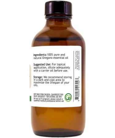 Oregano Essential Oil 4 fl oz (118 ml) Glass Bottle w/Cap 100% Pure Essential Oil GreenHealth - Buy Online on GoSupps.com
