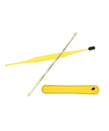 Ear Cleaner Set Durable Easy To Carry Spring Ear Spoon Set for Home(yellow)