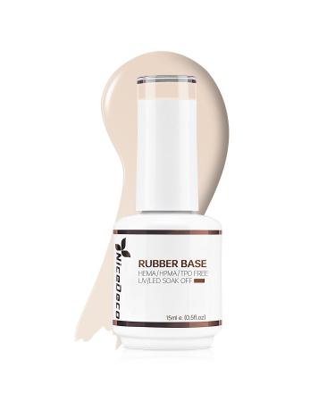 Nicedeco Rubber Base Gel Pink 15ml LED UV Rubber Gel Soak Off Nail Art Manicure 17 NR17