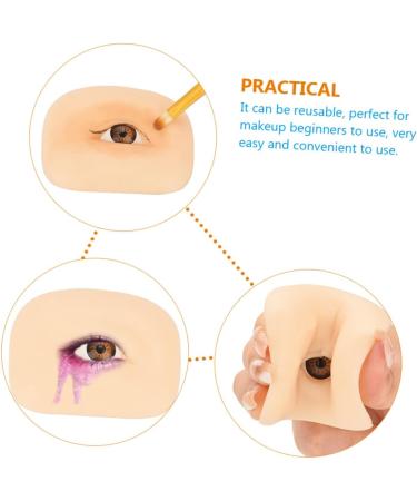 NOLITOY Artificial Makeup Fake Left Simulated Up Practice Practicing Professional Washable Silicone Shadow 6.9x5.2cm As Shown 2 - Buy Online on GoSupps.com