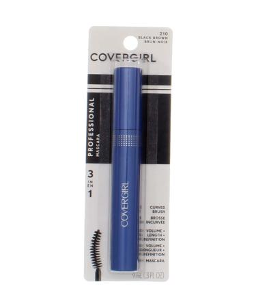 CoverGirl Professional 3-in-1 Curved Brush Black Brown Mascara - Pack of 3 - Buy Online on GoSupps.com