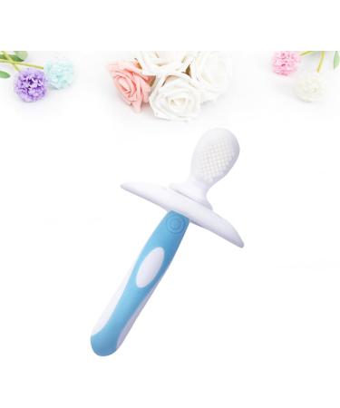 Minkissy Silicone Bristle Children's Toothbrush - Soft Baby Training Brush Set - Blue 1 Pack - Buy Online on GoSupps.com