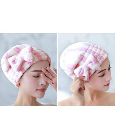 Minkissy Elastic Shower Hair Drying Caps Bathroom Supplies Hair Drying Turban Towel Hair Bonnet Head Band Hair Scarf Hair Cap Headband Water Absorption Hat Soft Pink Wiping Headscarf - Buy Online on GoSupps.com