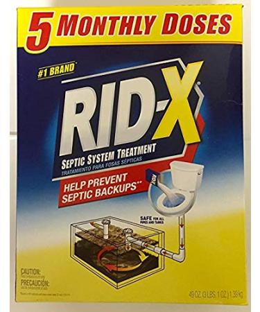 RID-X Septic Tank Treatment Powder - 5 Month Supply (49 oz) - Buy Online on GoSupps.com
