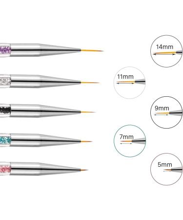5 Pieces Double-Ended Nail Art Acrylic Point Drill Drawing Brush Pen Double-Ended Nail Art Brushes Nail Dotting Pens Acrylic Nail Brushes Point Drill Nail Dotting Drawing Painting Tools - Buy Online on GoSupps.com
