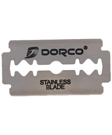 Dorco Stainless Steel Double Edge Razor Blades Dispenser Box with Used Blade Disposal Area - 10 Count Pack for Hair Stylists and Barbers - Buy Online on GoSupps.com