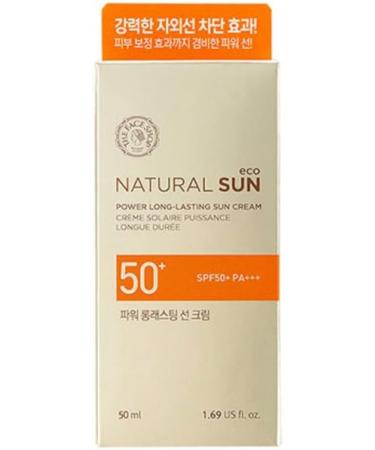  The Face Shop Natural Sun Eco Power Long Lasting Sun Cream SPF50+ PA+++ 50ml - Buy Online on GoSupps.com