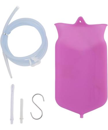 2L Portable Enema Bag Kit - Silicone Intestinal Cleaning Kit for Home Use | Purple for Men & Women - Buy Online on GoSupps.com