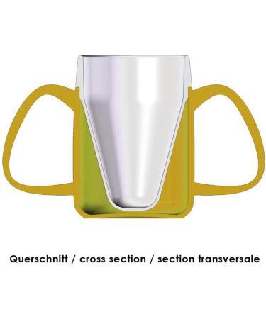 Ornamin Two Handled Mug 140ml Yellow with Drinking Lid - Model 815 + 814 - Buy Online on GoSupps.com