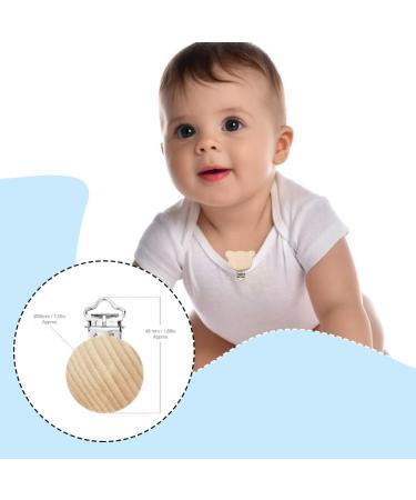 10 Eco-Friendly Natural Wood Pacifier Clips | Non-Toxic Dummy Clip Holders for Babies - Buy Online on GoSupps.com