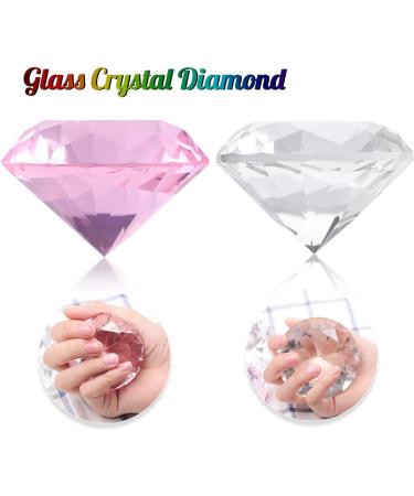 Glass Crystal Diamond Nail Art Display Tool Nail Art Display Photography Decoration 2 Colors(White) - Buy Online on GoSupps.com