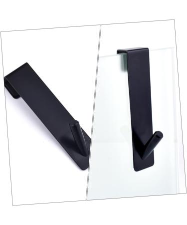 Generic 6 Pcs Bathroom Door Hook Checkered Dinner Plates Purse Hooks Key Chain Glass Door Stainless Steel 17.8X4CMx3pcs Blackx3pcs - Buy Online on GoSupps.com