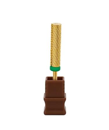 24mm Tungsten Steel Cylindrical Extra Long Nail Polishing Bits Various Grain Size Quick Removal Carbide Tipped Nail Drill Bits(Green(c))