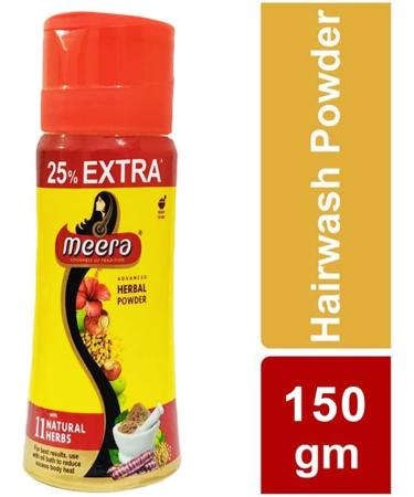 Meera Herbal Hairwash Powder With 7 Natural Herbs - 120g - Buy Online on GoSupps.com