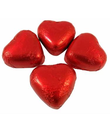 Red Foiled Milk Chocolate Hearts - 500g Chocolate Sweets Chocolate 500g