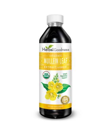 Mullien Leaf Tincture Extract Liquid - Lung & Respiratory Support Immune Support - Vegan Supplement - Organic Mullein Extract 12 oz Liquid - Herbal Goodness - Made in USA