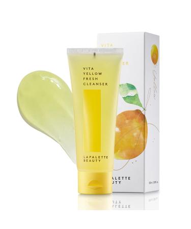 Beauty Vita Yellow Fresh Cleanser 3.38fl.oz | Gentle Make-up Remover | 1-step Cleanser | 88% Moisturizing Essence | Natural Vitamin Facial Cleanser | Korean Skincare