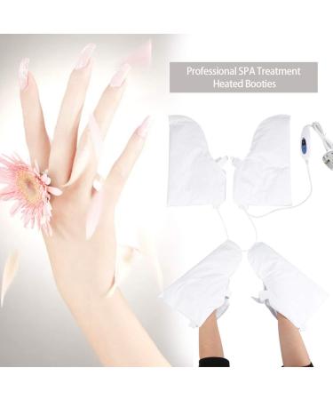 DERCLIVE Paraffin Wax Mitts & Heated Booties Set for Professional SPA Therapy Treatment - Ideal for Hand, Feet, Nail Art Manicure - UK Plug, One Size - Buy Online on GoSupps.com