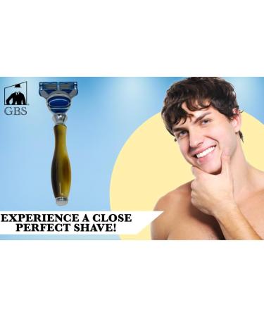 Shop G.B.S 5 Blade Razor - Classic Horn Handle | Perfect Christmas Gift & Stocking Stuffer for Men - Buy Online on GoSupps.com