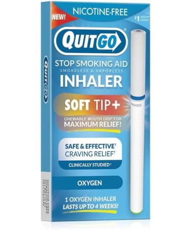 Stop Smoking, Smokeless Inhaler with Soft Tip Chewable Mouth Grip for Maximum Relief, Oral Fixation Support, Clinically Studied, Oxygen Inhaler Quit Smoking Aid (Oxygen Inhaler, 1 Pack)