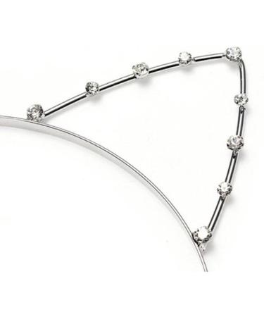 Frcolor Cat Ear Headband for Women Girls - Metal Hair Hoop Kitten Ears Hairband for Costume Party Cosplay - 1 PCS (Silver) - Buy Online on GoSupps.com