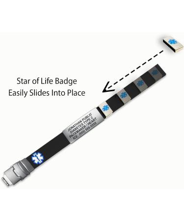 Star of Life Medical Alert Badge | 18mm Sport Bracelet Add-On | International Shipping - Buy Online on GoSupps.com