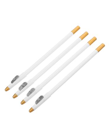 Gatuida Crayon Sourcils Et Barbe Blanc Lot De 4 Pi ces Taille-crayon Int gr Pour Maquillage Pr cis Visage Et Barbe Hommes Femmes