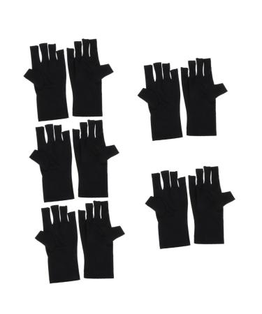 POPETPOP 5 Pairs Nail Gloves Hand Gloves for Protection Gloves for Nails Uv Gloves Gel for Nails Manicure Gloves Uv Protection Nail Gel Outdoor Dryer Polyester Women's