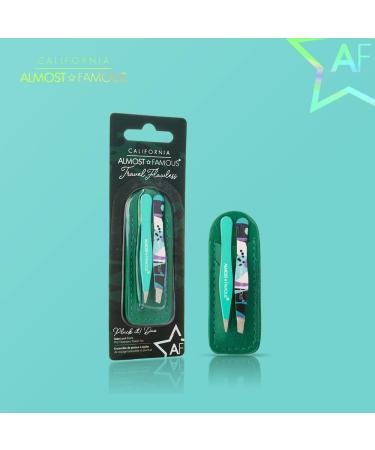 Premium Ingrown Hair Removal Tweezers Set with Leather Case - Green (Pack of 2) | Precision Facial Hair Removal Tool for Women and Men - Perfect Holiday Gift - Buy Online on GoSupps.com