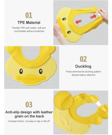 Adjustable Silicone Kid Shampoo Cap for Baby Shower - Yellow - Buy Online on GoSupps.com