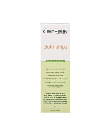 Clean + Easy Large (Leg) Cloth Strips for Full Body Hair Removal Treatment  Removes Fine to Coarse Hairs  Ideal for Sensitive Skin  3x9 (100 Count) Large (Pack of 1) - Buy Online on GoSupps.com