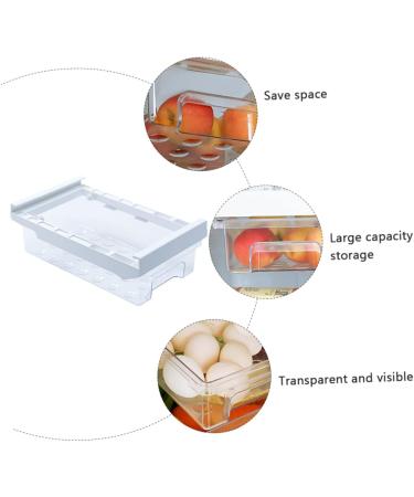 RORPOIR 1pc Refrigerator Storage Basket Clear Fridge Storage Container Fridge Food Keeper White re-usable - Buy Online on GoSupps.com