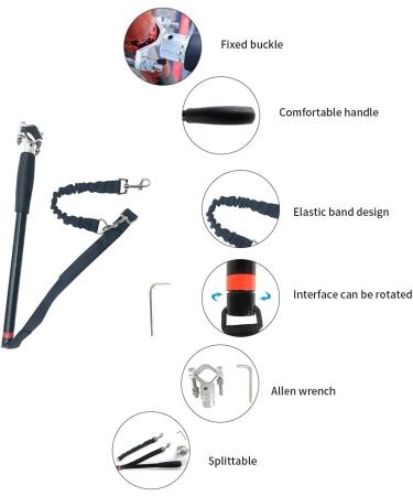Hands-Free Bicycle Dog Leash - Stainless Steel Safe for Pets Simple Installation for Jogging & Cycling - Buy Online on GoSupps.com