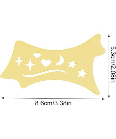 Winged Eyeliners Tool Soft Flexible Eyeliners Stencils | Precision Beveled Design Eye Liners Reusable Cleaning Cloths for Women Yellow - Buy Online on GoSupps.com