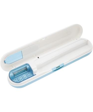 Portable UV Toothbrush Sanitizer Case Box for Toothbrush Disinfectant Toothbrush for Sterilization Head Sterilizer Case for Travel Toothbrush for Home Use (Blue Bottom) - Buy Online on GoSupps.com