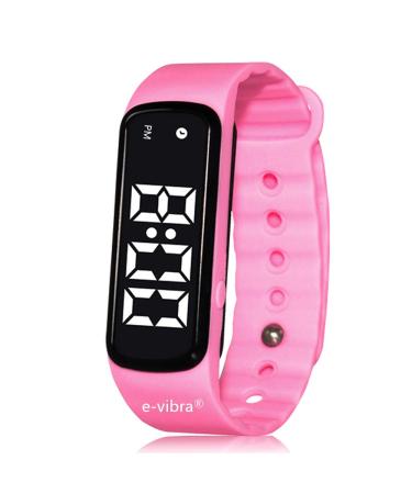 e-vibra 10 Alarm Vibrating Alarm Watch Medical Reminder Watch - with Timer and 10 Daily Alarms (Pink)
