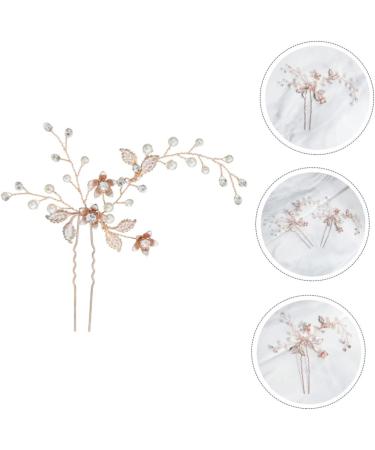 Angoily 1pc Handmade Hairpin U-shaped Hairpins Rhinestone u Rhinestone Hair Stick Heart Rhinestones Pearl Hair Pin Hanfu Hair Accessories Floral Hair Accessories Hair Dryer Vintage Bride - Buy Online on GoSupps.com